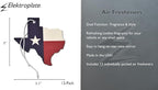 Elektroplate Texas Flag Automotive Air Fresheners for Vehicles | Leather Scent (12-Pack) | Made in the USA