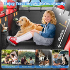 2026 Upgraded Dog Car Seat Cover for Back Seat with Hard Bottom Car Seat Cover for Dogs, Waterproof Pet Seat Protector, Non-Slip Scratch-Resistant Surface, Supports 500lbs, Easy to Clean and Install