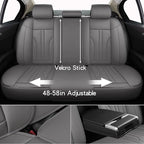 Car Seat Covers Full Set, 5 Seats Comfortable Faux Leather Seat Covers for Cars, Waterproof Automotive Seat Covers, Luxury Universal Fit Seat Covers for SUV, Sedans, Pick-up Trucks (Gray)