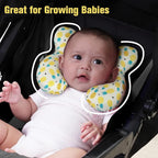 KAKIBLIN Baby Travel Pillow, Upgraded Baby Neck Pillows for Car Seat Toddler Head and Neck Support Pillow,Support Pillows for Car Seat, Stroller, Pushchair,Travel (Pineapple)