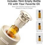 Auto-Start/Stop 2-in-1 Car Diffuser, Waterless Essential Oil Diffuser & Auto Air Freshener for Home Aromatherapy, Cordless Adjustable Fragrance Diffuser Compatible with 5/10/15ml Bottles