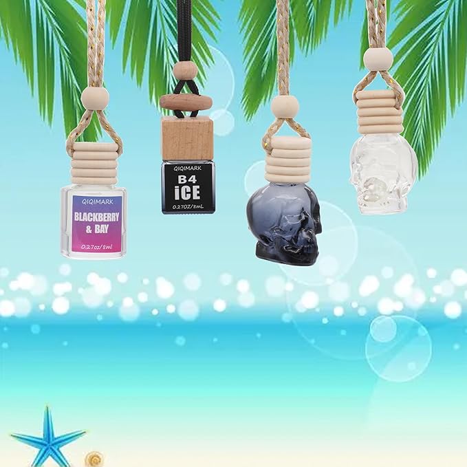 Christmas Decorations Indoor Air Freshener Hanging, Essential Oil Diffuser for Car, Hanging Car Air Freshener, Long Lasting Automobile Aromatherapy Diffuser Bottle