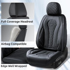 Coverado Seat Covers, Car Seat Covers Front Seats, Black Car Seat Cover, Waterproof Car Seat Covers, Car Seat Cushion, Front Car Seat Covers Leatherette Car Seat Protector Universal Fit Most Cars
