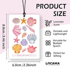 Lacama Pink Christian Beachy Car Air Freshener 3Pcs, Coquette Bow Ocean Seashell Beach Cars Scents Air Freshener for Women Girls Gifts, Preppy Girly Car Accessories Interior Mirror Decor Hanging