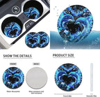 FKELYI Dolphin Universal Auto Seat Covers and Steering Wheel Protector, Car Gear Shifter Knob and Handbrake Cover, Headrest Covers, Cup Coasters