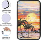 Dreaweet Sunset Palm Tree Car Armrest Cover Hawaiian Car Accessories for Women Interior,Universal Armrest Cover for Car Center Console