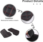 2PCS Center Console Armrest Cover for Toyot@ Tundra 2022-2025 /Sequoia 2023-2025 Accessories, Leather Front Seat Armrest Box Cushion Protector Waterproof Anti-Scratch (Left-Hand Drive)