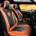 Fit CRV Car Seat Covers Premium Leather for Honda CRV cr-v 2011-2025 2026. Waterproof， Breathable, Scratch-Resistant & All-Weather Seat Cushion Protector (Full Set,Orange&Black)