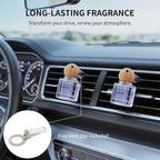 Car Air Freshener Hanging 2 Pack, Lavender Scent Essential Oil Diffuser Long Lasting Up to 150 Days, Cute Car Accessories with 2 Vent Clip for Women Men Gift, Odor Eliminator