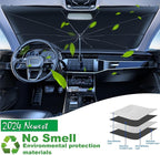 Windshield Sun Shade Umbrella for Car Foldable Umbrella Front Window Sunshade UV Block Windshield Shades for Sedan, SUV, Hatchbacks 57 * 31" (Abstract)