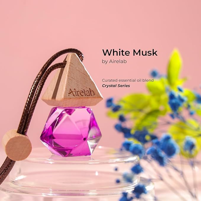 Car Air Freshener 8ml | Perfume Style Freshener Inspired by Baccarat rouge 540 Fragrance | Natural Essential Oil Glass Bottle with Wooden Diffuser | Lasts Up to 60 Days