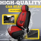 LINGVIDO Car Seat Covers Full Set (5 Seats) - Premium Perforated Nappa Leather, Waterproof Shield, Omni-Adapt Fit SUVs Sedans, Ultimate Family & Pet Protection
