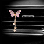 Healifty Car Air Freshener Clips for Vents 2 Pcs Butterfly Rhinestone Aromatherapy Diffuser Vent Clips Stylish Auto Vent Clip Air Freshener Car Interior Accessories for Women