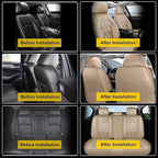 AOMSAZTO Car Seat Cover Full Set 5 Seats Fit for Chevrolet Chevy Trailblazer 2021 2022 2023 2024 2025 2026 Leather Car Seat Cushion Protector Compatible Airbag Waterproof Automotive Seat Covers Beige
