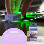 FlashScent USB Aromatherapy Essential Oil Diffuser for Home, Work, Car Refill Kit - Includes 2.5mL Bottle of 100% Pure Lavender Essential Oil and 4 Scent Pads for Our USB Diffuser