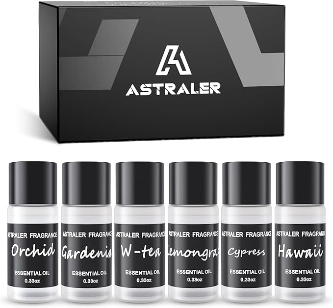 Nature Series 6-Pack Car Air Freshener Refills (10mL Each) | Smart Diffuser Essential Oil Kit with 6 Unique Fragrances | Long-Lasting Scents for Car Aromatherapy