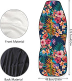 Car Seat Covers Elastic Front Seat Protectors Automotive Interior Accessories Mats Non Slip Scratch Proof Washable Bucket Pads（Tropical Flowers 59）