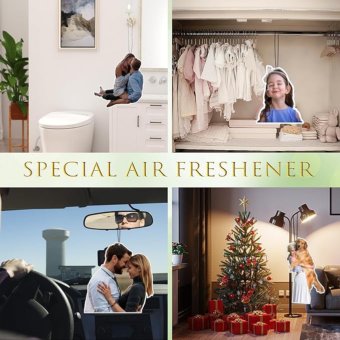 Custom Car Air Freshener with Picture Logo Personalized Bulk Air Fresheners for Car Wardrobe Bathroom Hanging Decoration (Crop)