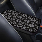 Dreaweet Dog Paw Print Car Armrest Cover for Women Car Center Console Pad Cute Car Accessories Universal Fit Armrest Cover Protector for Cars,SUV,Sedan