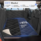 Back Seat Extender for Dogs Truck-Large Space, Blanket Dog Pet Seat Cover Back Seat Holds 400lbs, Backseat Dog Hammock for Crew Cab Trucks F150, RAM1500, Sierra, Tundra, Silverado, Black