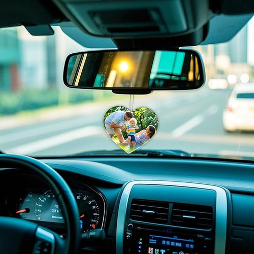 2 PCS Custom Air Fresheners with Picture,Personalized Double Sided Photo Air Freshener for Car with Scents Freshener, Customized Face Air Freshener Car Wardrobe Bathroom Hanging Ornaments