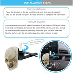 Skull Car Air Fresheners Cute Cool Funny Air Conditioning Vent Perfume Diffuser Decoration Interior Car Accessories 2 pcs