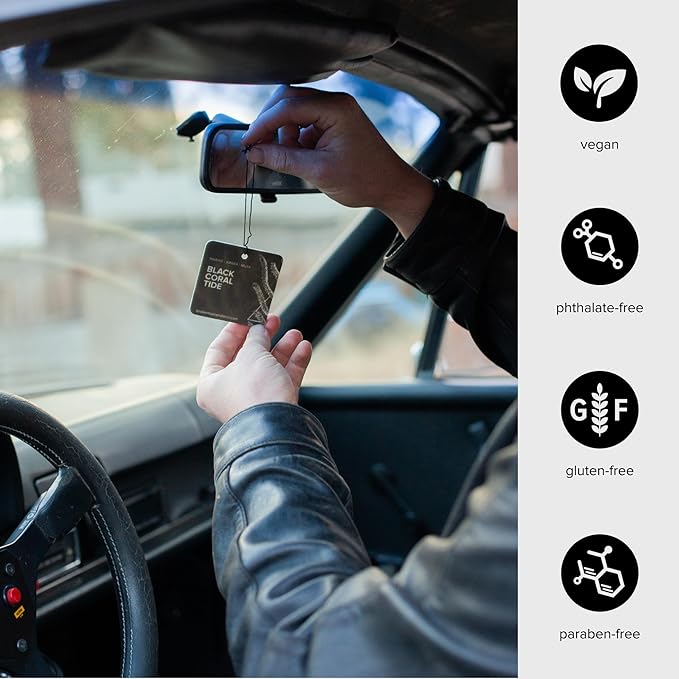 Black Coral Tide Car Air Freshener, Pack of 4