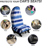 Waterproof Sweating Car Seat Cover for Post Gym Workout, Running, Swimming, Beach and Hiking, Universal Fit Non-Slip Bucket Seat Protector for Cars SUV Trucks, Machine Washable (Blue & White)