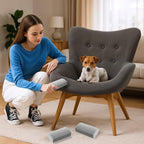 2 Pcs Pet Hair Block, Pet Hair Remover Grey Pumice Stone for Dog Cat Fur Removal Cleaning Dog Cat Fur Remover Stone Pets Rocks for Sofa Car Interior Bedding Carpet Couch Furniture
