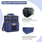 HSHRISH Lunch Box for Men, Expandable Insulated Large Lunch Bag, Heavy Duty Waterproof Leakproof Tactical Cooler Bag for Men Work Outdoor Picnic Day Trips, 24 Can/16 L, Blue
