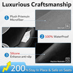 Premium Microfiber Towel Tesla Model Y Juniper/3 Seat Cover, Waterproof | Sweatproof | Machine Washable | Non-Slip, Seat Protector for Tesla Model 3/Y 2016-2026 Interior Accessories - (1Pack, Gray)