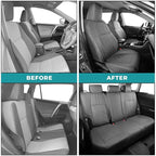 for Toyota RAV4 Seat Covers 2013 2014 2015 2016 2017 2018 RAV 4 XLE SE Limited Platinum Adventure (not for LE&Hybrid) - Custom Leather Car Seat Covers Full Set - BlackGrey