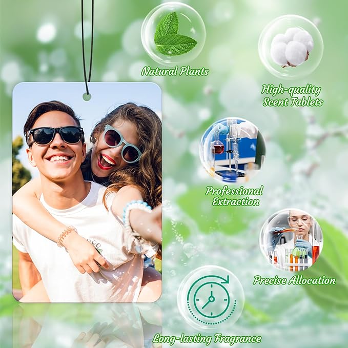 3-500Pcs Custom Air Fresheners with Picture - Personalized Double Sided Photo Text Logo Air Freshener for Car Hotel Business Event Promotion (General, Rectangle)