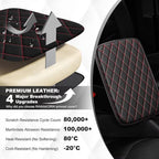 Upgraded Car Center Console Cover Fit for RAV4 Faux Leather Car Armrest Cover Cushion with 2 Storage Bags,Car Armrest Storage Box Interior Accessories(Black&Redline)