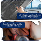 GENANY Killer Doll Windshield Sun Shade for Car SUV Truck (55x30 Inches), Horror Sun Shade Windshield, Shades for Front Windows, Protector Blocks UV, Car Decor