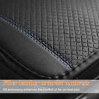 Car Center Console Cover, PU Leather Vehicle Armrest Seat Box Cover Protector, Comfortable Automotive Interior Arm Rest Cushion Pad Accessories, Universal for SUV Sedan Truck (Black/Blue)