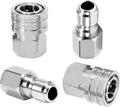 M MINGLE Pressure Washer Adapter, 2 Sets 3/8 Inch Quick Connect Fittings, Stainless Steel Pressure Washer Fittings, Male and Female Power Washer Quick Disconnect Kit, 5000 PSI