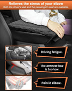 Shademax Custom for 2026 2025 Toyota 4Runner Center Console Cover Armrest Cover for 4Runner Accessories 2025 Truck Arm Rest Cushion Pad PU Leather Middle Console Cover Armrest Seat Box Protector