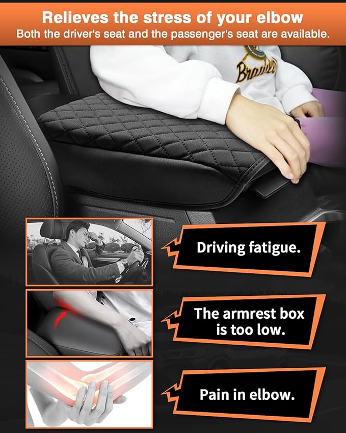 Shademax Custom for 2026 2025 Toyota 4Runner Center Console Cover Armrest Cover for 4Runner Accessories 2025 Truck Arm Rest Cushion Pad PU Leather Middle Console Cover Armrest Seat Box Protector