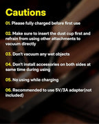 HOTO Handheld Vacuum Cleaner Cordless, Desk Vacuum Cleaner Compressed Electric Air Duster 15000Pa Suction, 4-in-1 Portable Vortex Vacuum Dust Buster Air Blower for Computer, Keyboard, Coffee Grounds