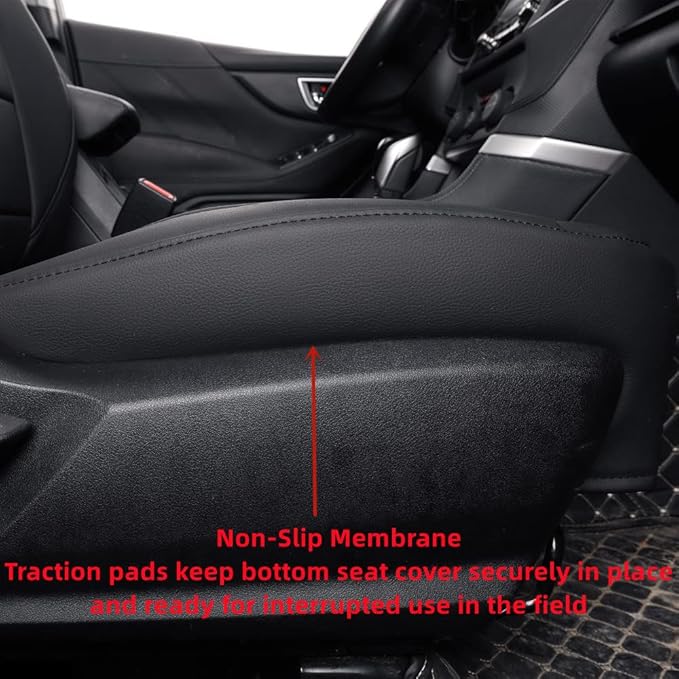 coverdream Forester Car Seat Covers Custom Fit for 2009-2013 Subaru Forester Seat Covers,Rear Seat W/Cup Holder,Full Coverage Waterproof Leather Seat Protector(Full Set,Black)