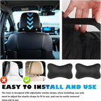 2PCS Car Headrest Pillow Soft & Comfortable,Breathable Car Neck Pillow for Neck Support & Relieve Driving Fatigue,All-Season Necks Pillows for Cars Interior Accessories