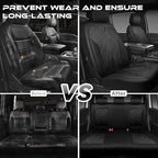 CAR PASS Waterproof Car Seat Covers Full Set,Neoprene Wetsuit, All-Weather Non-Slip Durable, Universal Fit for SUV, Sedans, Trucks, Vans, with Armrest & Airbag Compatibable, All Black