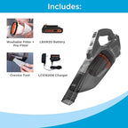 BLACK+DECKER 20V dustbuster Small Vacuum Cleaner Portable Vacuum Hand Held Cordless for Home and Car, Includes Rechargeable Battery (BCHV001C1)