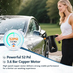 Awakening 2L Electric Foam Sprayer, Cordless Car Foam Cannon, 68oz Rechargeable Battery Foam Blaster, 52PSI Portable Electric Foam Cannon for Auto Car Detailing