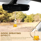 BBTO 50 Pcs Hanging Car Air Freshener Car Diffuser Bottles Empty Glass Perfume Bottle Freshener Diffuser Bottle Pendant for Essential Oil Fragrance Aromatherapy Ornament(Rose)