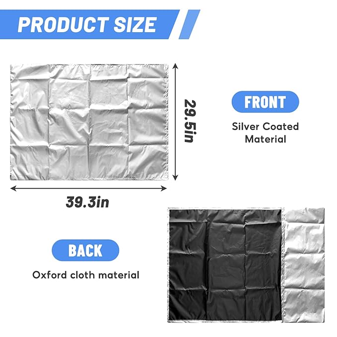 U0U Car Seat Sun Shade Cover,Baby Car Seat Heat Protector to Keep Toddler Seat at a Cool Temperature,Reflective Car Seat Covers Shield from Heat and UV Sunlight