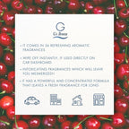 G's Breeze Cherry Air Freshener – Sweet, Vibrant & Long-Lasting Aroma of Ripe Cherries – Playful, Refreshing for Home, Car, or Office – Fruity Scent That Brightens Any Space – 48-Hour Duration