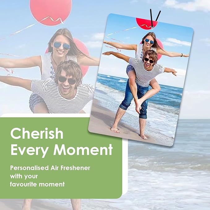 Custom Air Freshener for Car - Double Sided Photo Personalized Car Scents Air Freshener, Smell Air Fresheners With Picture for Wardrobe, Bathroom,Hanging Ornaments (Rectangle)