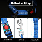 Chew Proof Dog Car Seat Belt, 2 in 1 Steel Cable Dog Car Accessories Headrest Restraint Doggie Car Seatbelt for Medium Large Dogs Chewer Heavy Duty Doggie Seatbelts for Cars Swivel Attach